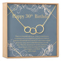 30th Birthday Triple Circles Necklace by Dear Ava