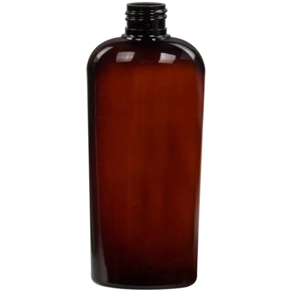 Amber Gradient Oval PET Bottle - 8 oz (12 Pack) by Pasteur Pharmacy