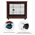 31-Inch Furniture Style Pet Dog Crate Cage with Wooden Structure by DailySale