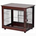 31-Inch Furniture Style Pet Dog Crate Cage with Wooden Structure by DailySale