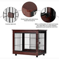 31-Inch Furniture Style Pet Dog Crate Cage with Wooden Structure by DailySale