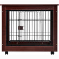 31-Inch Furniture Style Pet Dog Crate Cage with Wooden Structure by DailySale