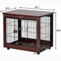 31-Inch Furniture Style Pet Dog Crate Cage with Wooden Structure by DailySale