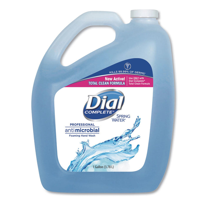 Dial Antibacterial Foaming Hand Wash, Spring Water, 1 gal, 4/Carton