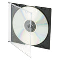 Innovera CD/DVD Slim Jewel Cases, Clear/Black, 50/Pack