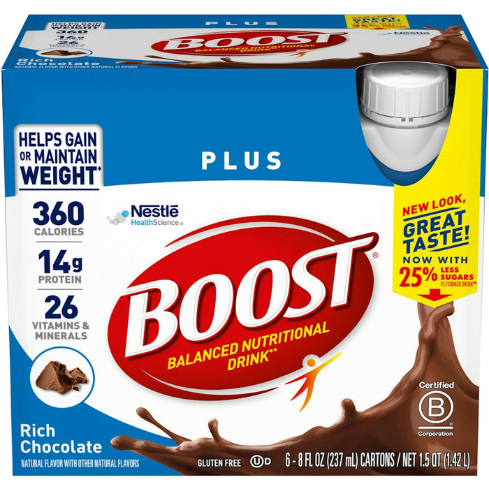 Boost Plus Complete Nutritional Drink - Rich Chocolate - 8oz/6ct by Pasteur Pharmacy
