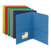 Smead Two-Pocket Folder, Textured Paper, 100-Sheet Capacity, 11 x 8.5, Assorted, 25/Box