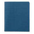 Smead Two-Pocket Folder, Embossed Leather Grain Paper, 100-Sheet Capacity, 11 x 8.5, Blue, 25/Box