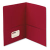 Smead Two-Pocket Folder, Textured Paper, 100-Sheet Capacity, 11 x 8.5, Red, 25/Box
