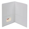 Smead Two-Pocket Folder, Textured Paper, 100-Sheet Capacity, 11 x 8.5, White, 25/Box