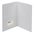 Smead Two-Pocket Folder, Textured Paper, 100-Sheet Capacity, 11 x 8.5, White, 25/Box