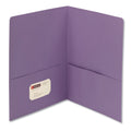 Smead Two-Pocket Folder, Textured Paper, 100-Sheet Capacity, 11 x 8.5, Lavender, 25/Box