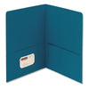 Smead Two-Pocket Folder, Textured Paper, 100-Sheet Capacity, 11 x 8.5, Teal, 25/Box