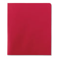 Smead Lockit Two-Pocket Folder, Textured Paper, 100-Sheet Capacity, 11 x 8.5, Red, 25/Box
