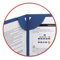 Smead Lockit Two-Pocket Folder, Textured Paper, 100-Sheet Capacity, 11 x 8.5, Dark Blue, 25/Box