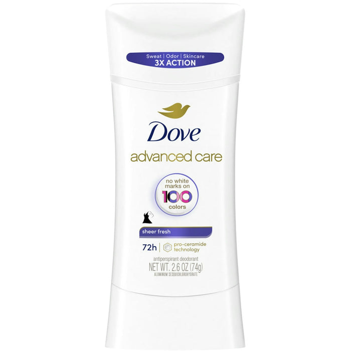 Dove Advanced Care Invisible Antiperspirant Deodorant Stick Sheer Fresh, 2.6 Oz by Pasteur Pharmacy