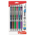 Pentel EnerGel RTX Gel Pen, Retractable, Medium 0.7 mm, Assorted Ink and Barrel Colors, 6/Pack
