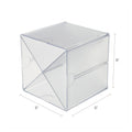 deflecto Stackable Cube Organizer, X Divider, 4 Compartments, Plastic, 6 x 7.2 x 6, Clear