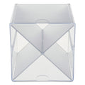 deflecto Stackable Cube Organizer, X Divider, 4 Compartments, Plastic, 6 x 7.2 x 6, Clear