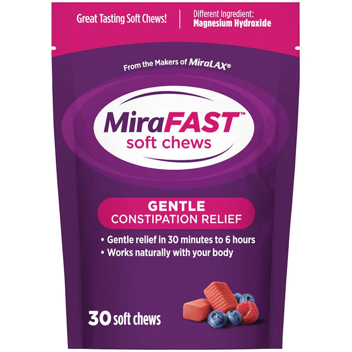 MiraFast Constipation Relief, Gentle, Soft Chews by Pasteur Pharmacy