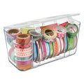 deflecto Stackable Caddy Organizer, Medium, Plastic, 8.8 x 4 x 4.38, White