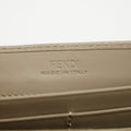 Fendi Peekaboo Grey Leather Turnlock Long Wallet #3109 by Bolt Boutique