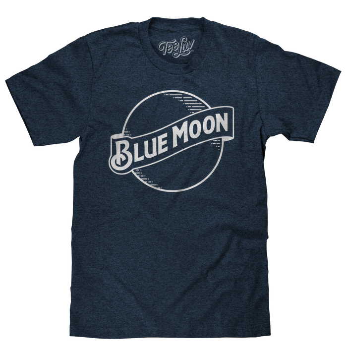 Blue Moon Logo T-Shirt - Navy by Tee Luv