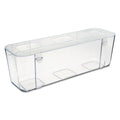 deflecto Stackable Caddy Organizer, Large, Plastic, 13.24 x 4 x 4.38, White