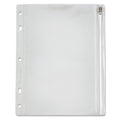 Oxford Zippered Ring Binder Pocket, 10.5 x 8, Clear