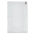 Oxford Zippered Ring Binder Pocket, 6 x 9.5, Clear