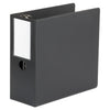 Universal Deluxe Non-View D-Ring Binder with Label Holder, 3 Rings, 5" Capacity, 11 x 8.5, Black