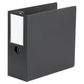 Universal Deluxe Non-View D-Ring Binder with Label Holder, 3 Rings, 5" Capacity, 11 x 8.5, Black