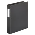 Universal Deluxe Non-View D-Ring Binder with Label Holder, 3 Rings, 1.5" Capacity, 11 x 8.5, Black