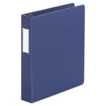 Universal Deluxe Non-View D-Ring Binder with Label Holder, 3 Rings, 1.5" Capacity, 11 x 8.5, Royal Blue