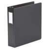Universal Deluxe Non-View D-Ring Binder with Label Holder, 3 Rings, 2" Capacity, 11 x 8.5, Black