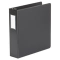 Universal Deluxe Non-View D-Ring Binder with Label Holder, 3 Rings, 2" Capacity, 11 x 8.5, Black