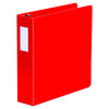 Universal Deluxe Non-View D-Ring Binder with Label Holder, 3 Rings, 2" Capacity, 11 x 8.5, Red