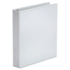 Universal Economy Round Ring View Binder, 3 Rings, 1.5" Capacity, 11 x 8.5, White, 6/Pack