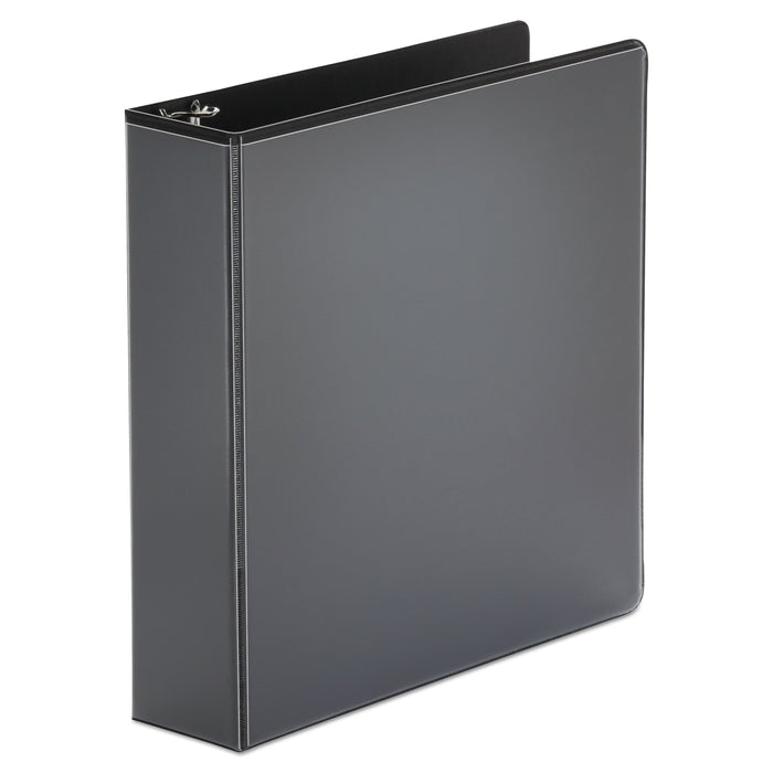 Universal Economy Round Ring View Binder, 3 Rings, 2" Capacity, 11 x 8.5, Black