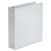 Universal Economy Round Ring View Binder, 3 Rings, 2" Capacity, 11 x 8.5, White, 6/Pack