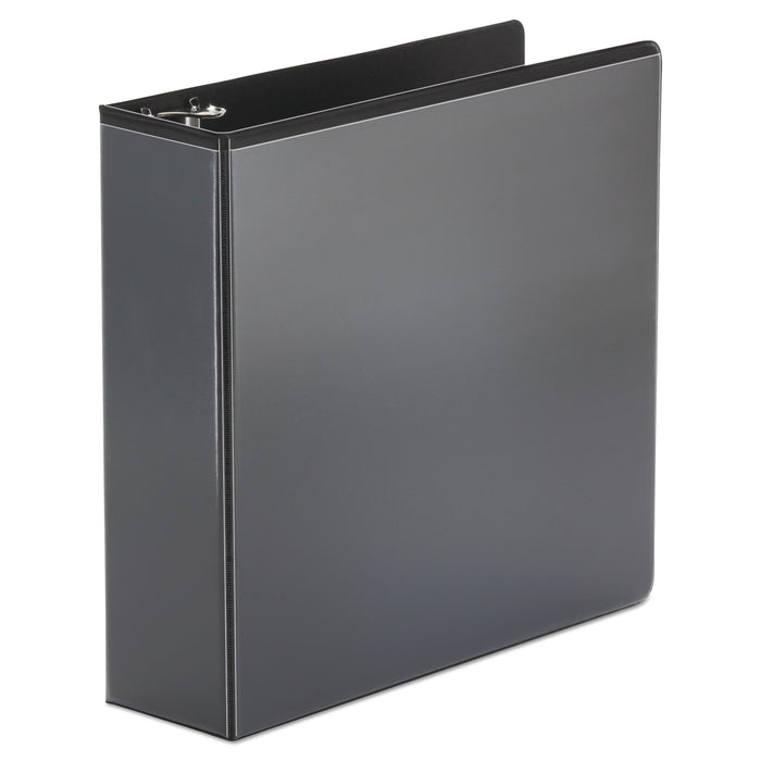 Universal Economy Round Ring View Binder, 3 Rings, 3" Capacity, 11 x 8.5, Black
