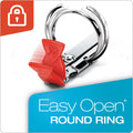 Cardinal Premier Easy Open ClearVue Locking Round Ring Binder, 3 Rings, 1.5" Capacity, 11 x 8.5, Black