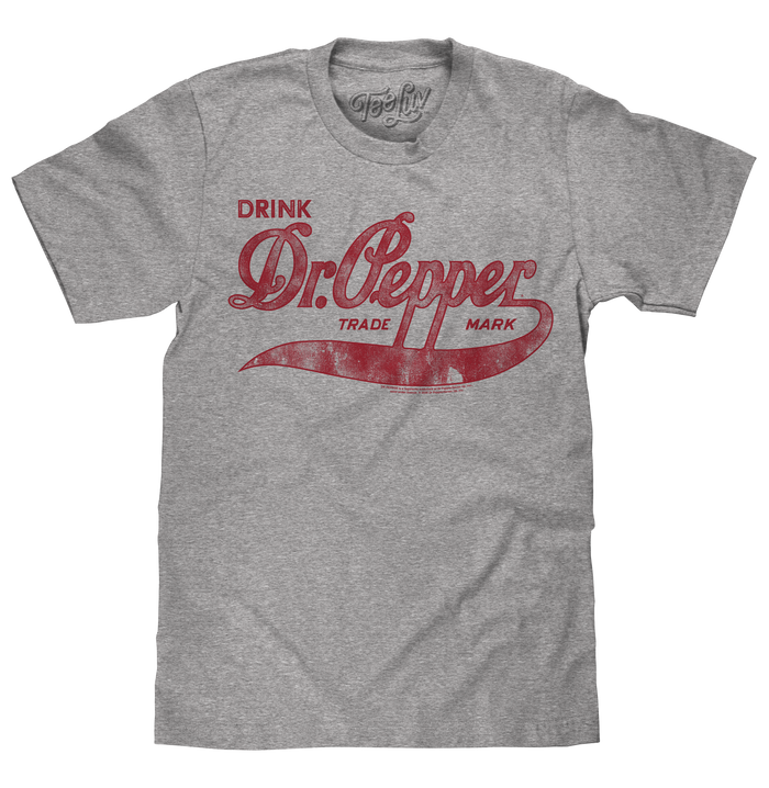 Dr Pepper Signature T-Shirt - Gray by Tee Luv