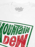 Mountain Dew Retro Logo T-Shirt - White by Tee Luv