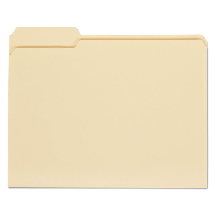 Universal Top Tab File Folders, 1/3-Cut Tabs: Assorted, Letter Size, 0.75" Expansion, Manila, 100/Box
