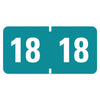 Smead Yearly End Tab File Folder Labels, 18, 0.75 x 1.5, Teal, 500/Roll