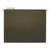 Universal Hanging File Folders, Letter Size, 1/5-Cut Tabs, Standard Green, 25/Box