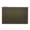 Universal Hanging File Folders, Legal Size, 1/5-Cut Tabs, Standard Green, 25/Box