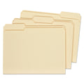 Universal Double-Ply Top Tab Manila File Folders, 1/3-Cut Tabs: Assorted, Letter Size, 0.75" Expansion, Manila, 100/Box