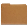 Universal Reinforced Kraft Top Tab File Folders, 1/3-Cut Tabs: Assorted, Letter Size, 0.75" Expansion, Brown, 100/Box
